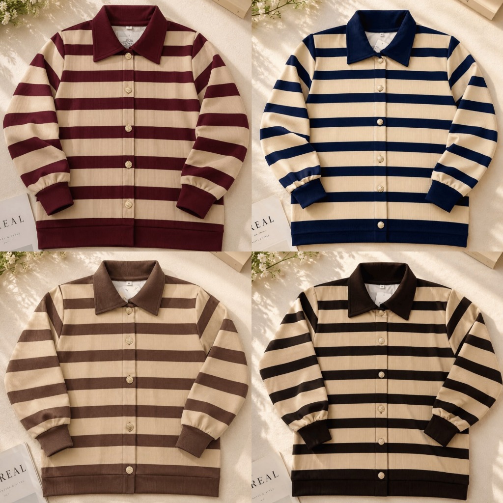 SARI FASHION FIRDA ATASAN KNIT SALUR KANCING FASHION MUSLIM TERBARU