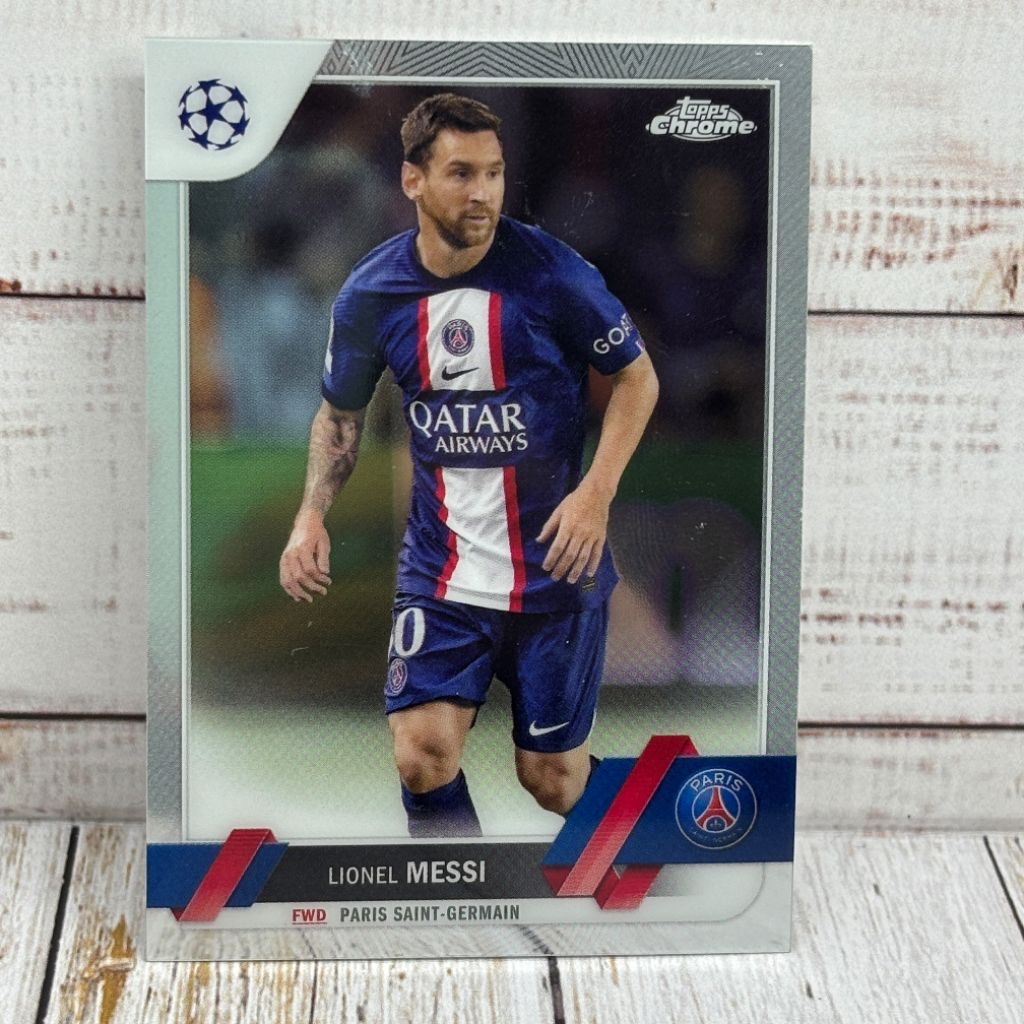 Kartu Bola Messi PSG Topps Chrome Original