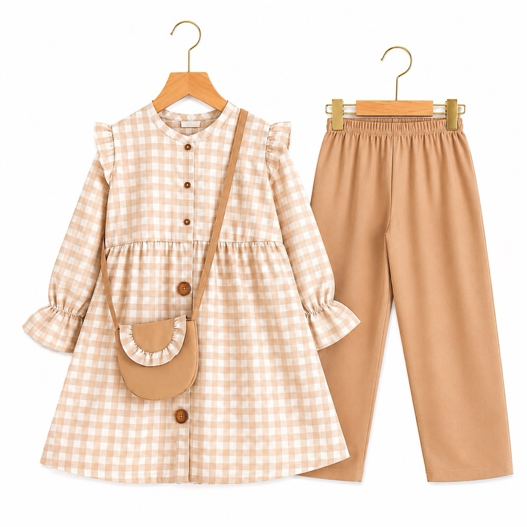 Baju anak perempuan terbaru 2025-Holala set kids,setelan anak 3-12tahun {tanpa tas}