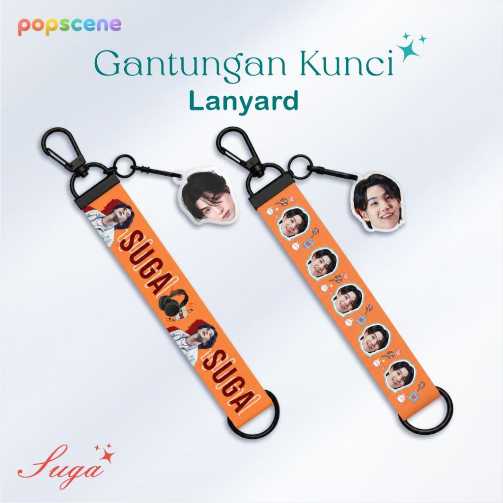 Gantungan Kunci Lanyard - Keychain Suga BTS