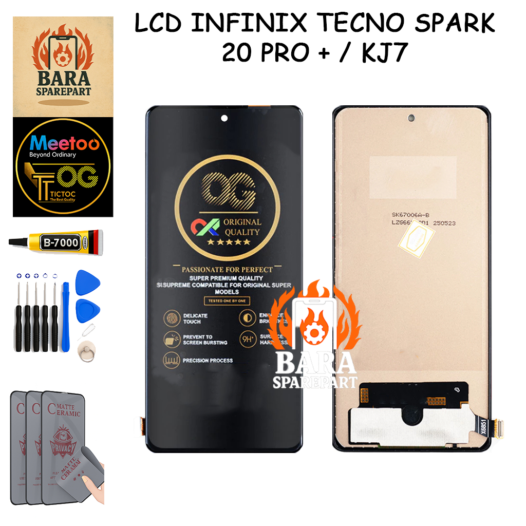 OG SUPER LCD INFINIX TECNO 20 PRO+ KJ7 ORIGINAL OEM BUKAN OLED