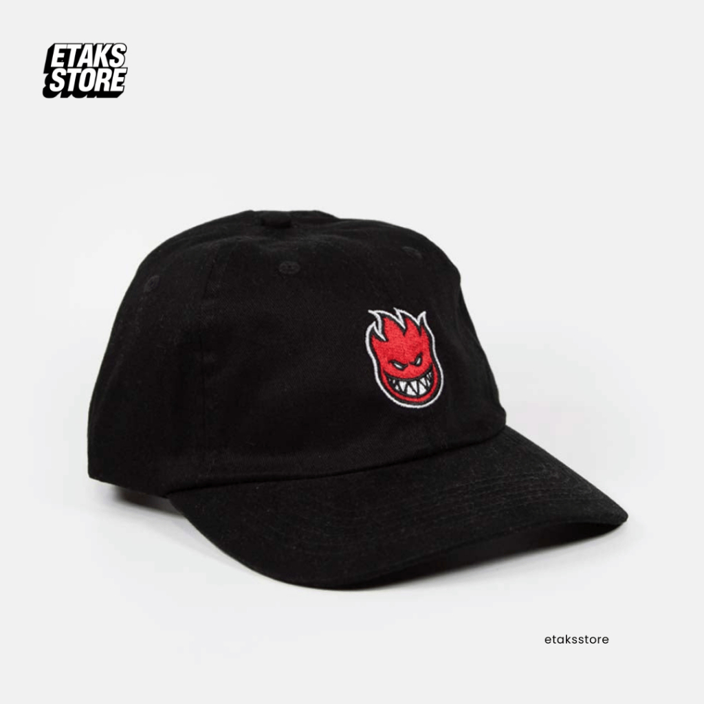 Topi Spitfire Lil Bighead Fill Strapback Hat Black Red | Skateboard Headwear | Strapback Snapback Tr