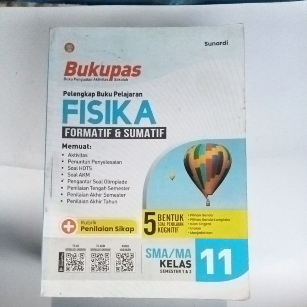 bukupas Fisika kelas 2 /11 SMA yrama Widya