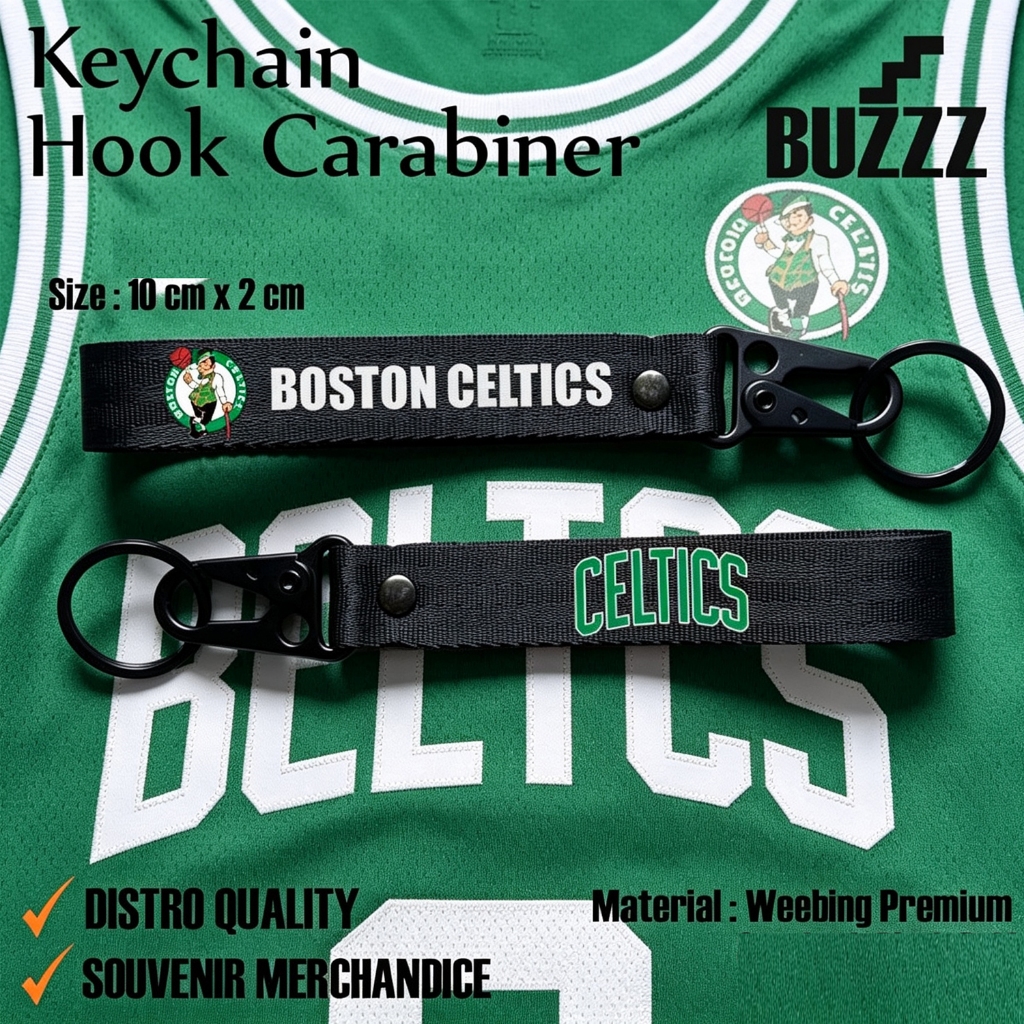 GANTUNGAN KUNCI CELTIC BOSTON - KEYCHAIN BASKET CELTIC - KARABINER NBA CELTIC BOSTON
