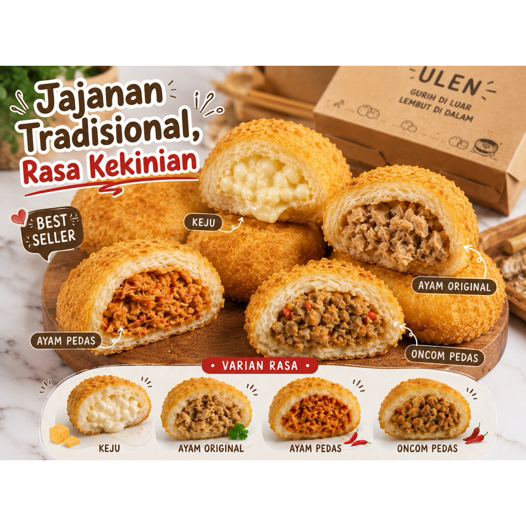 ULEN PULEN / ULEN ISI ASLI BANDUNG / ULEN KETAN BANDUNG/ ULEN ISI / ASLI BANDUNG / OLEH-OLEH BANDUNG
