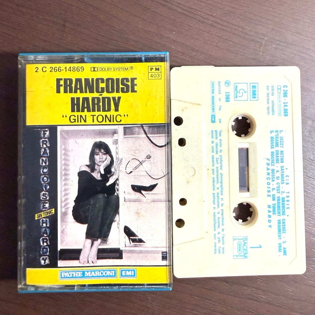 Kaset Pita Francoise Hardy Gin Tonic EMI Records Import