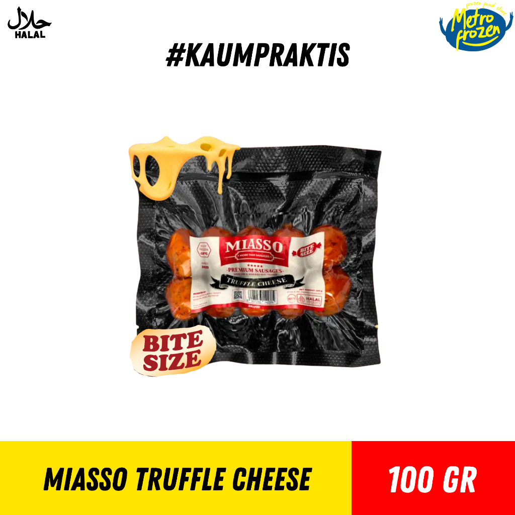 MIASSO Sosis Keju Lumer 100gr //cheese bomb //truffle cheese //spicy cheese //bite size //sosis mias