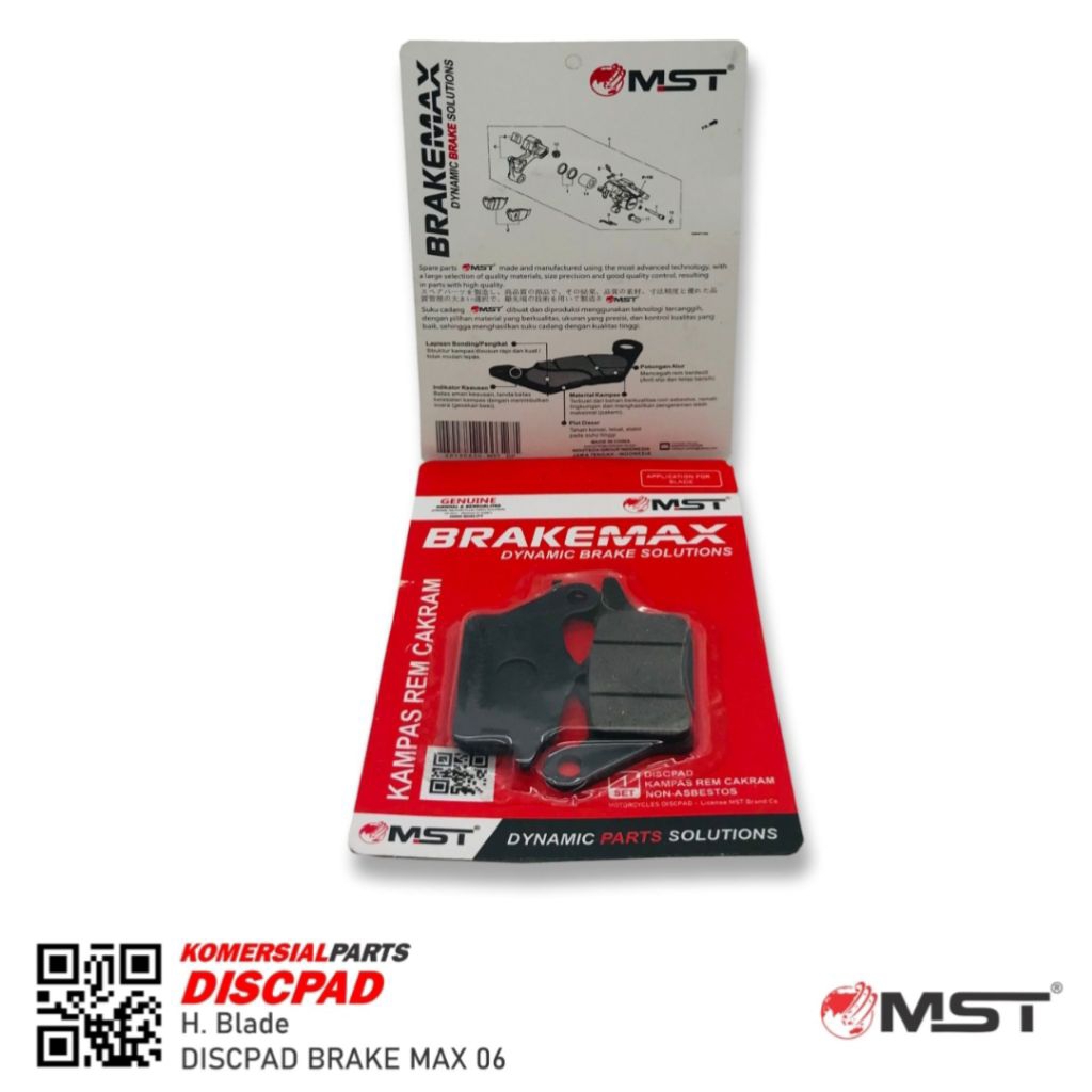 Kampas Rem Cakram MST Brakemax 06 - Honda Blade