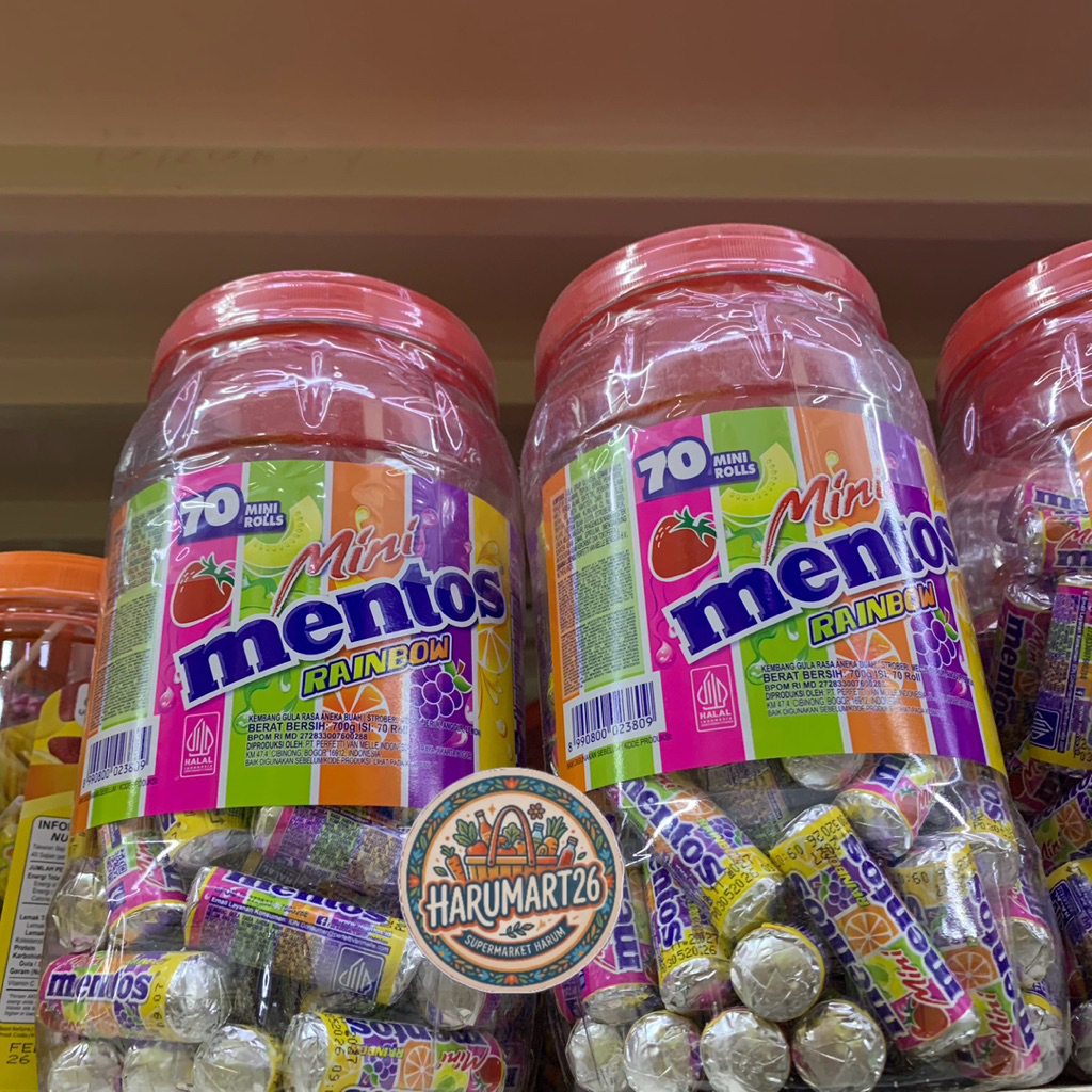 Mentos Toples Permen MENTOS JAR & RAINBOW