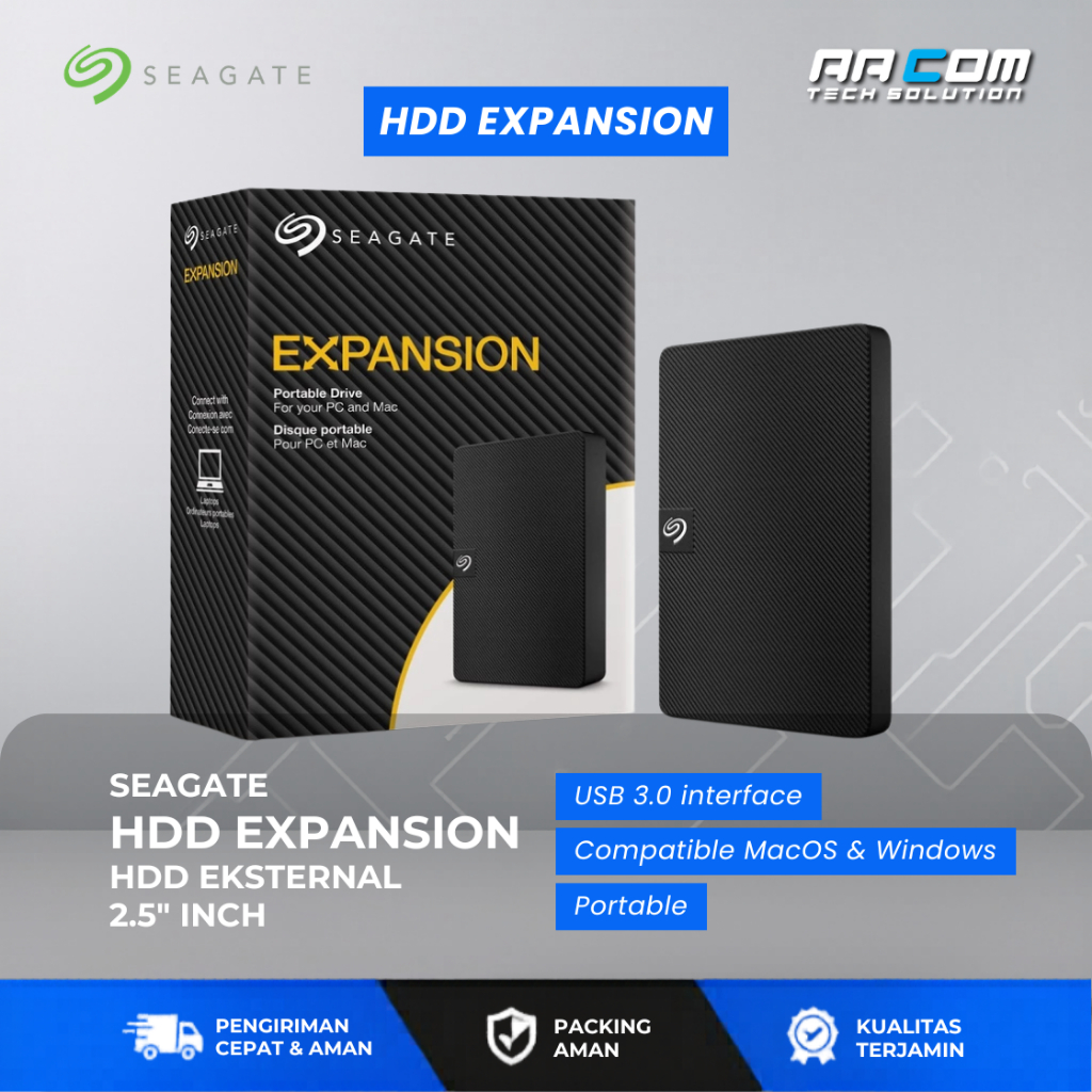 SEAGATE EXPANSION 1TB 2TB 4TB 5TB - HDD HD HARDISK EKSTERNAL 2.5 INCH