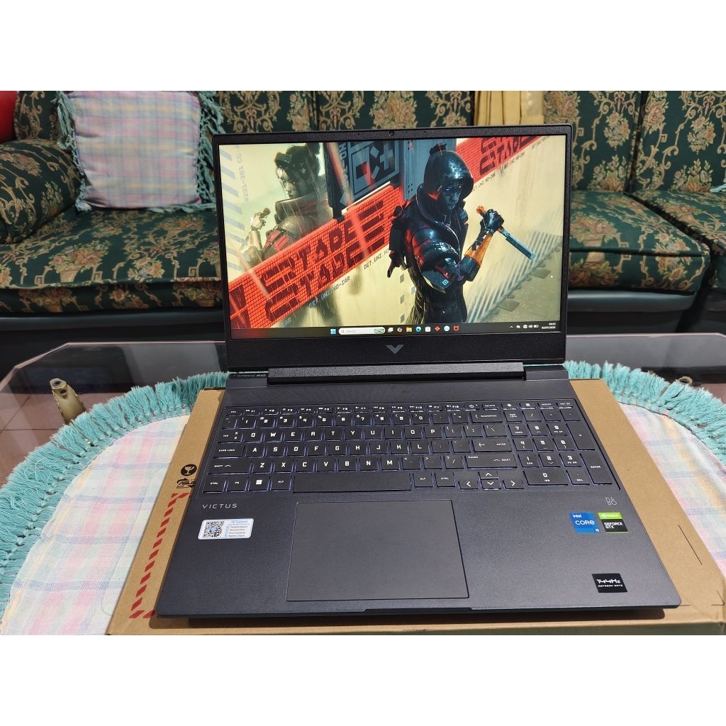 laptop hp victus 15 fa00116tx core i5 12500H 8/512 gtx 1650 144hz mulpis