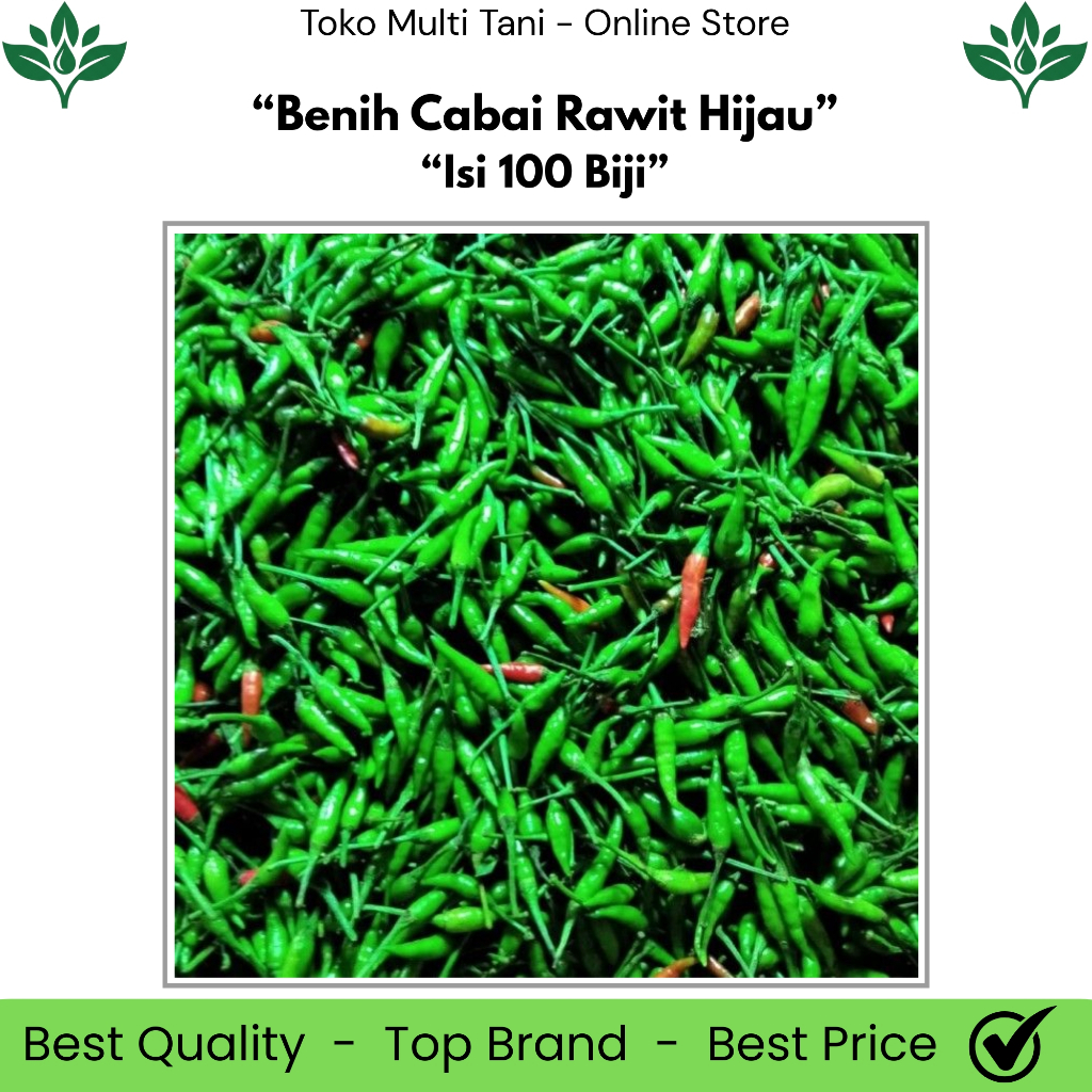 Benih Cabai Rawit Hijau Isi 100 Biji - Benih Cabai Rawit - Benih Cabai - Benih Cabai Rawit Pedas - B