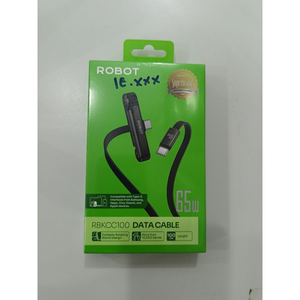 Robot RBKCC100 Data Cable, kabel data Type-C to Type-C.