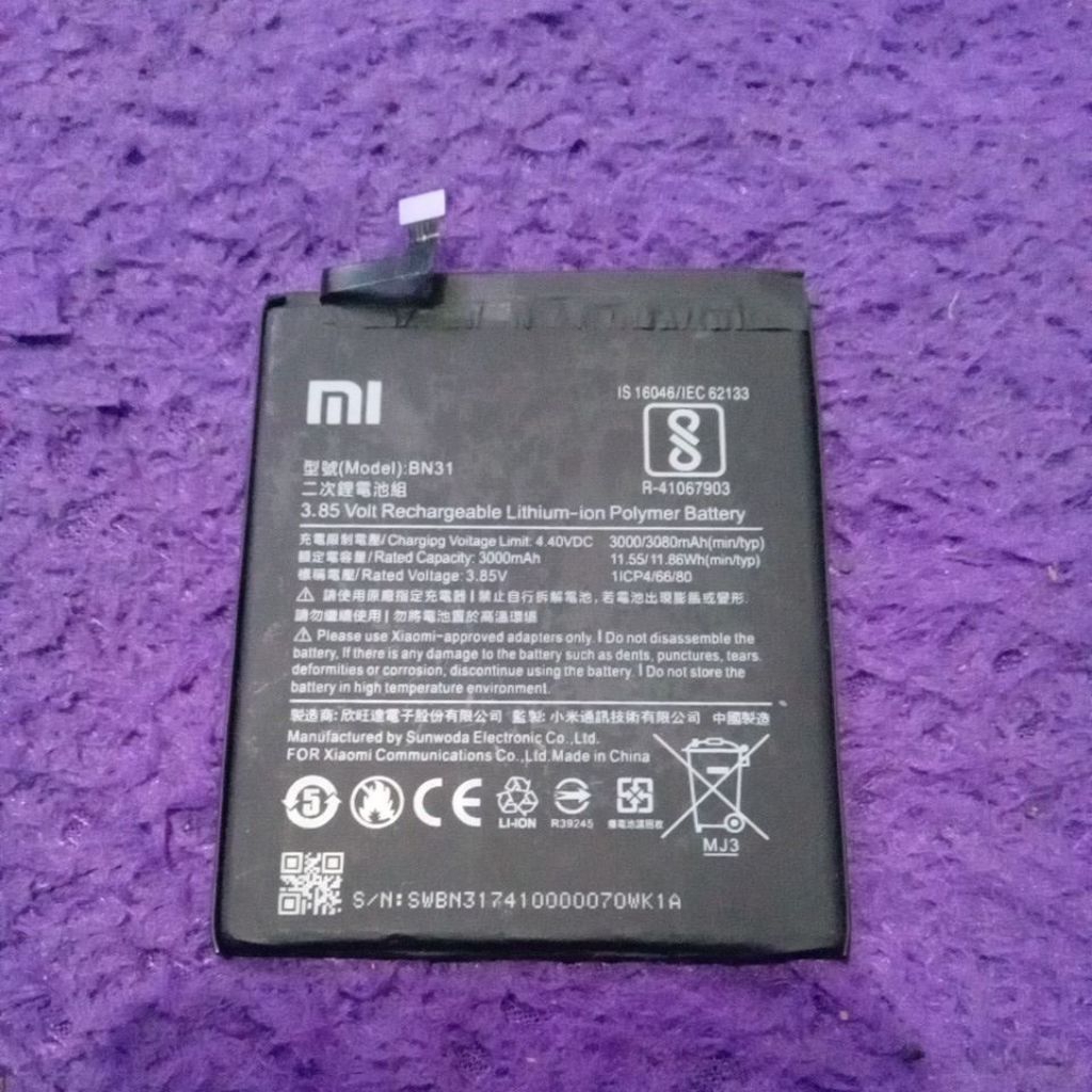 batry redmi S2 BN31 copotan.