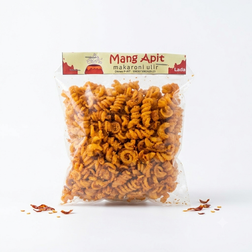 Makaroni Ulir Kemasan Kecil 50gram, Snack Camilan, enak nikmat gurih Dan Renyah