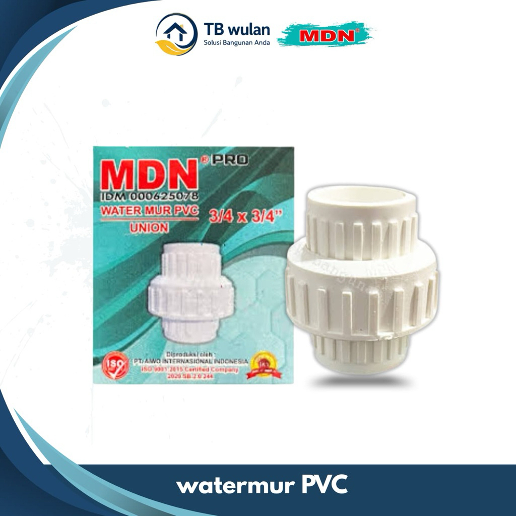 MDN PRO Watermur PVC Union 3/4" x 3/4"