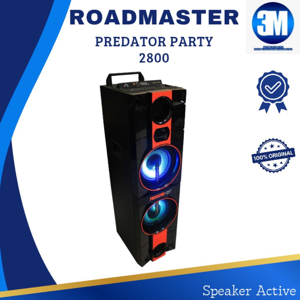 SPEAKER AKTIF PREDATOR PARTY 2800 ROADMASTER | SPEAKER BASS BLUETOOTH | SPEAKER BLUETOOTH BASS | SPI