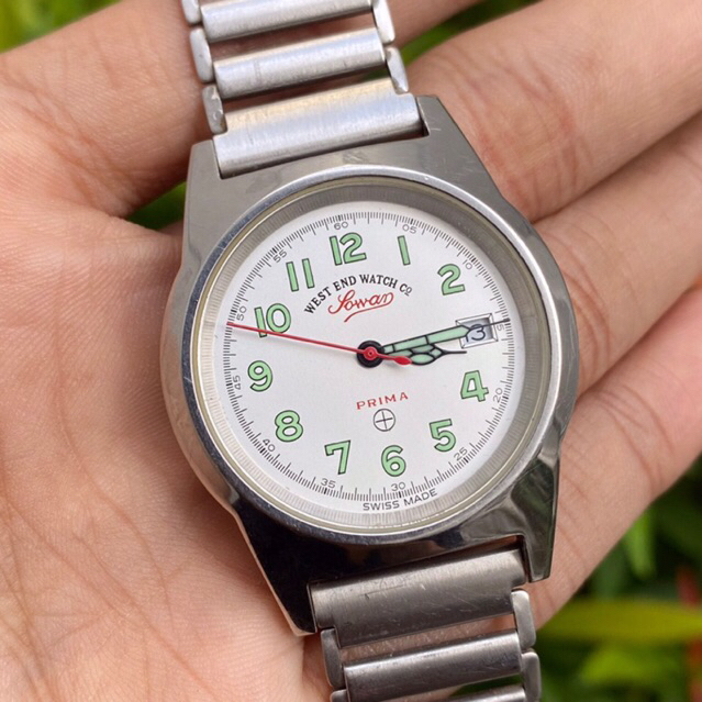 jam tangan West End Watch Co Sowar Swiss Quartz jadul kuno antik military fashion pria wanita