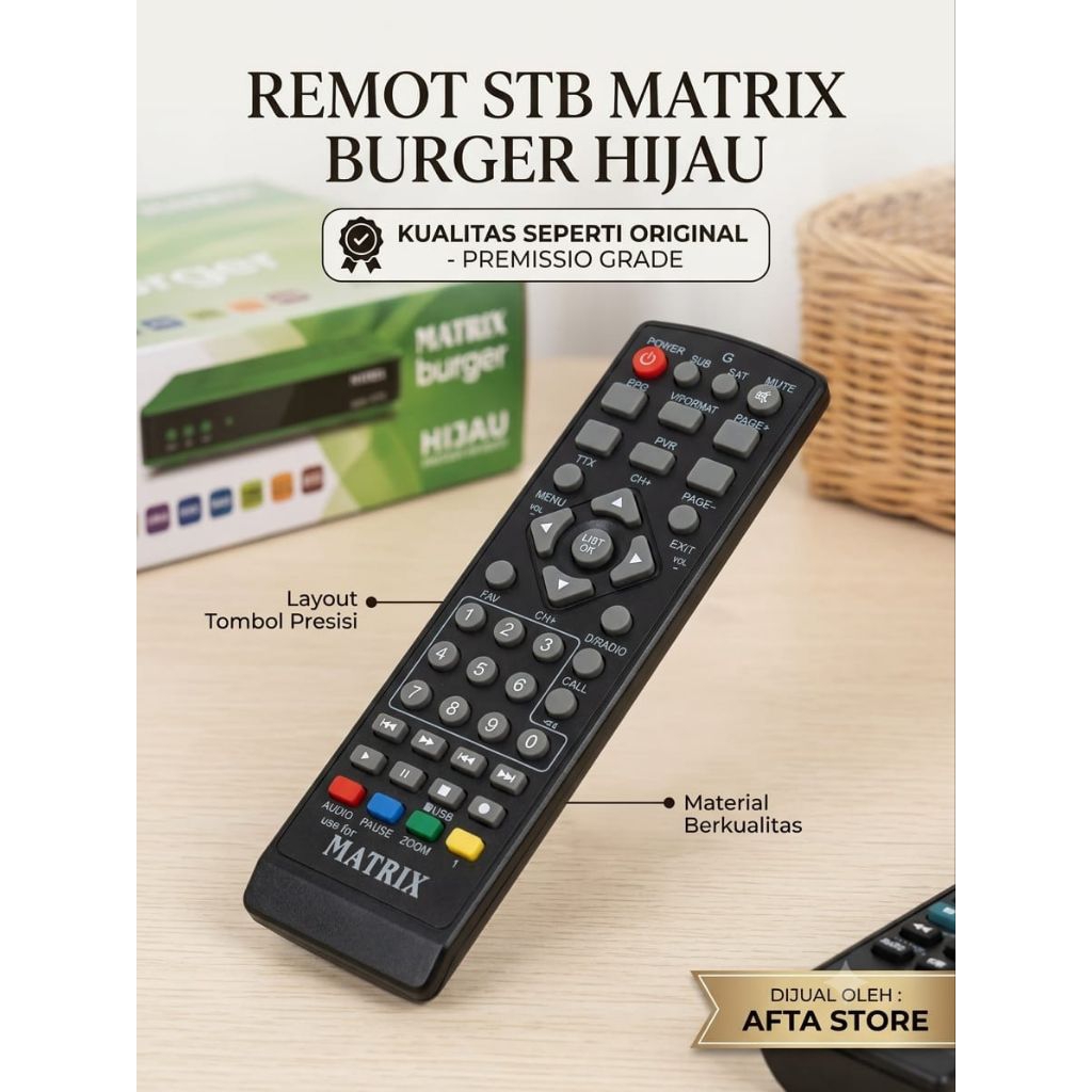 Remot Stb Matrix Burger Kuning Silver