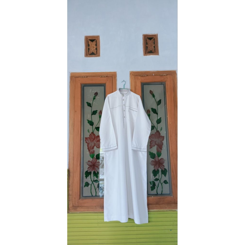 GAMIS PRIA PUTIH PL BRAND BADAWUD