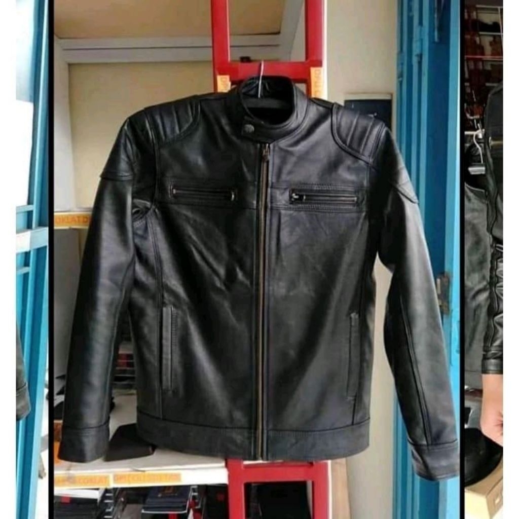 Jaket Kulit Asli Sapi Motor Pria Made In Garut