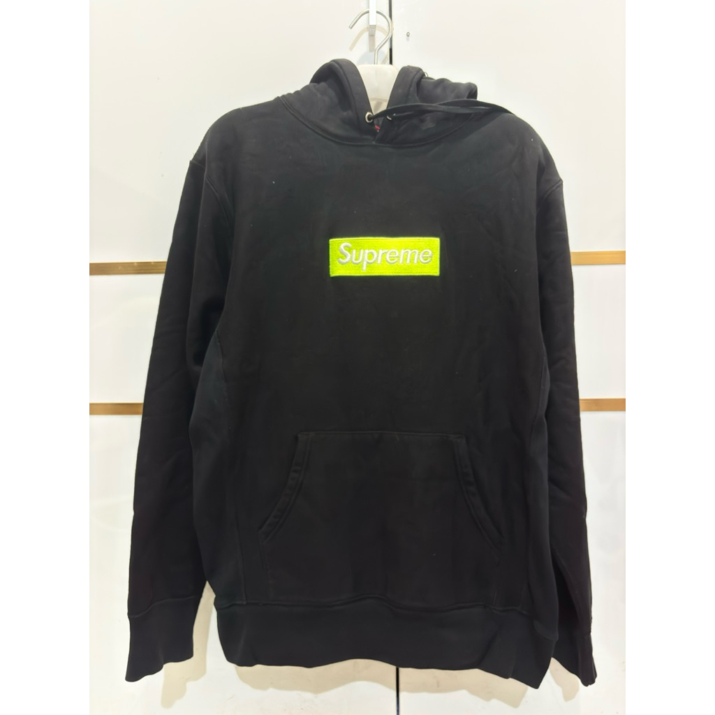 Jaket hoodie Supreme logo box black