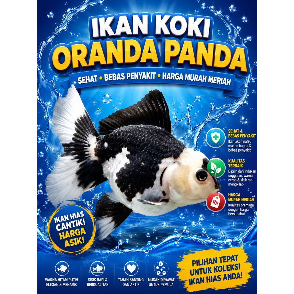 ikan koki oranda panda top quality