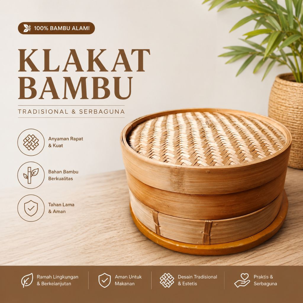 Kukusan dimsum - klakat bulat - kukusan bambu - klakat bulat besar dan kecil