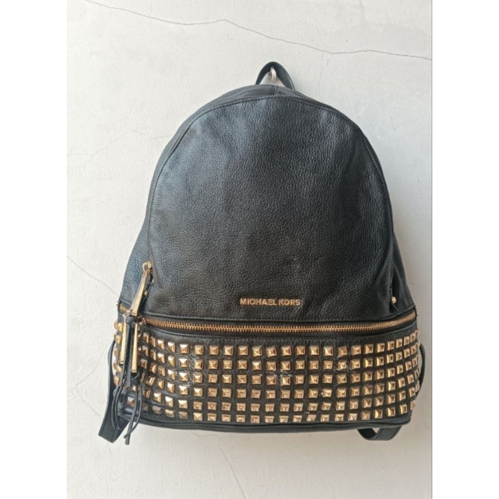 ransel mk hitam stud Michael kors preloved