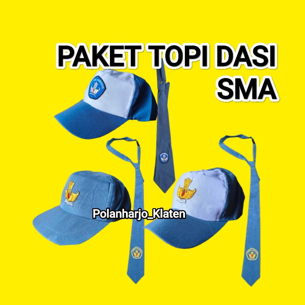 Paket Topi Dasi SMA / Topi Dasi SMA / Topi Dasi SMU