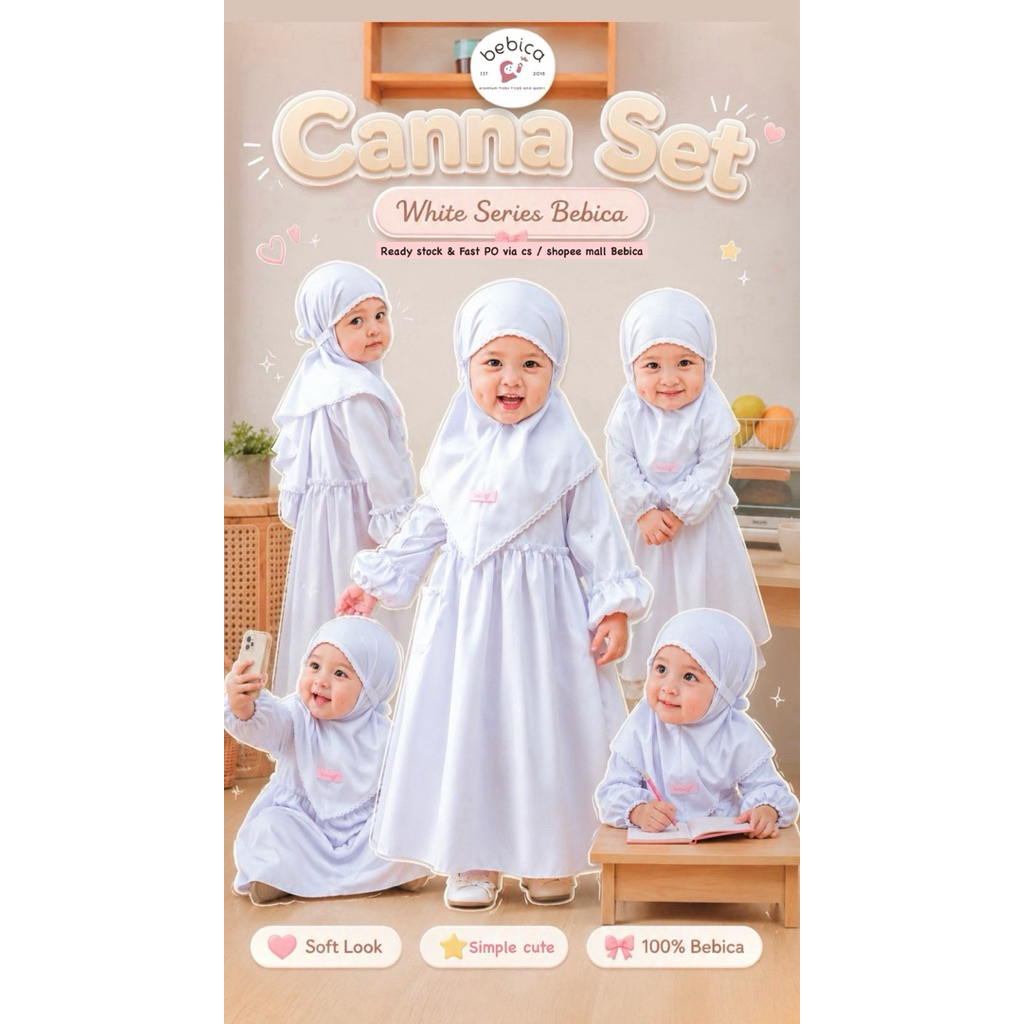 Gamis bayi & anak Bebica Premium - CANNA SET - Makassarbaby