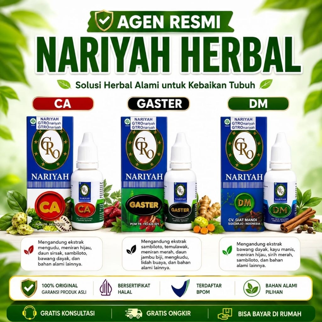 Nariyah Gaster Nariyah Herbal Original Ca Dan DM