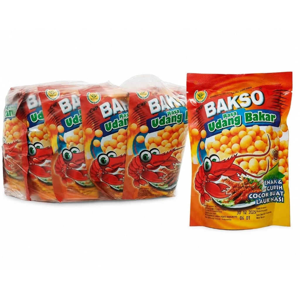 SNACK BAKSO PILUS UDANG BAKAR ISI 10PCS @30GR