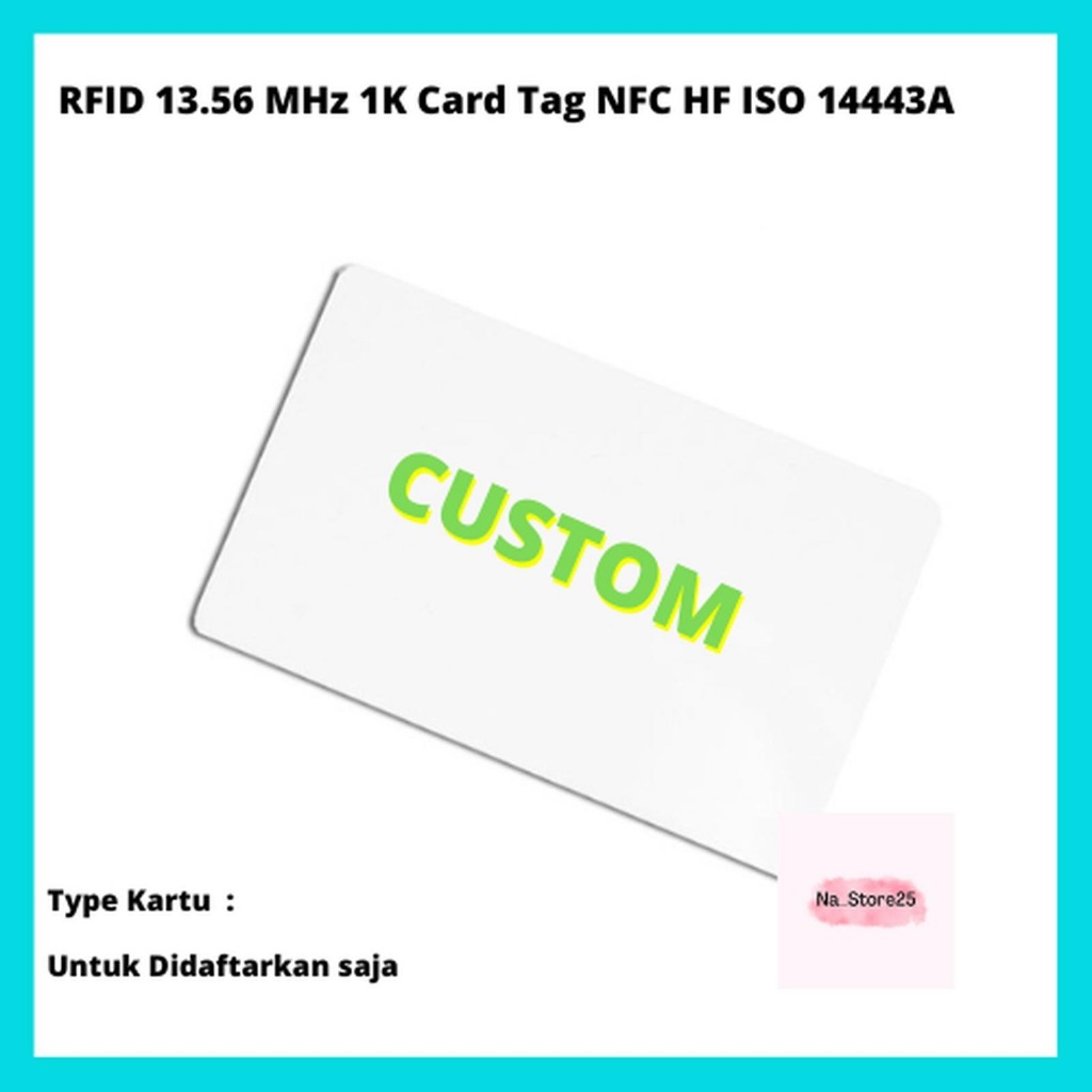 Custom RFID Mifare Print Cetak ID Card Access Kartu Absensi 13.56MHz
