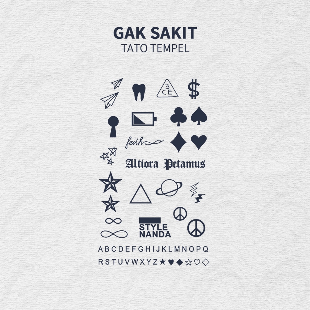 GATTOO M- 377[Gambar Kecil di Jari]Tato Temporer Realistis, Tanpa Rasa Sakit, Mudah Ditempel, Tahan 