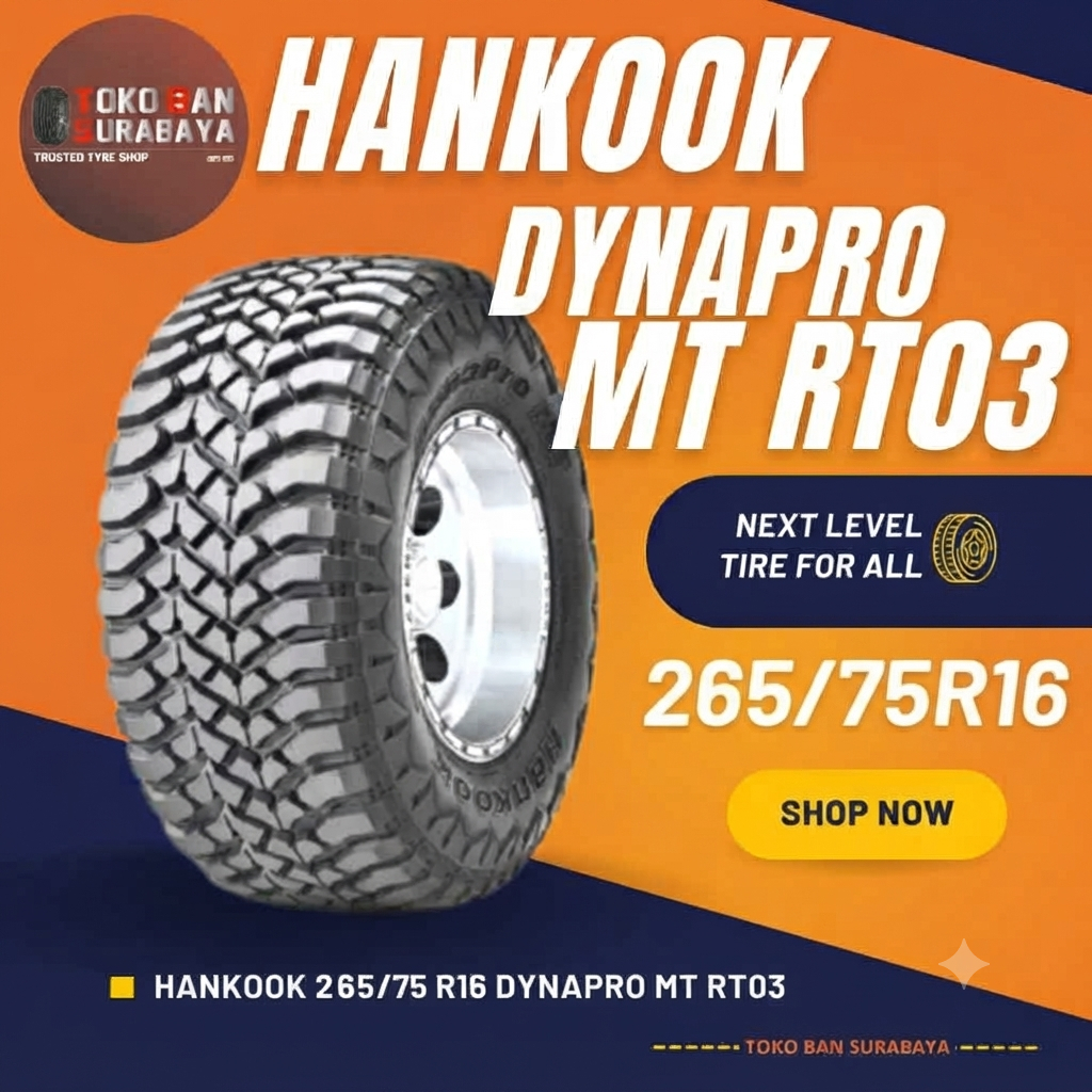 BAN MOBIL HANKOOK HK 265/75 R16 265/75R16 265/75/16 26575 R16 26575R16 R16 R 16 DYNAPRO MT RT03 MTRT