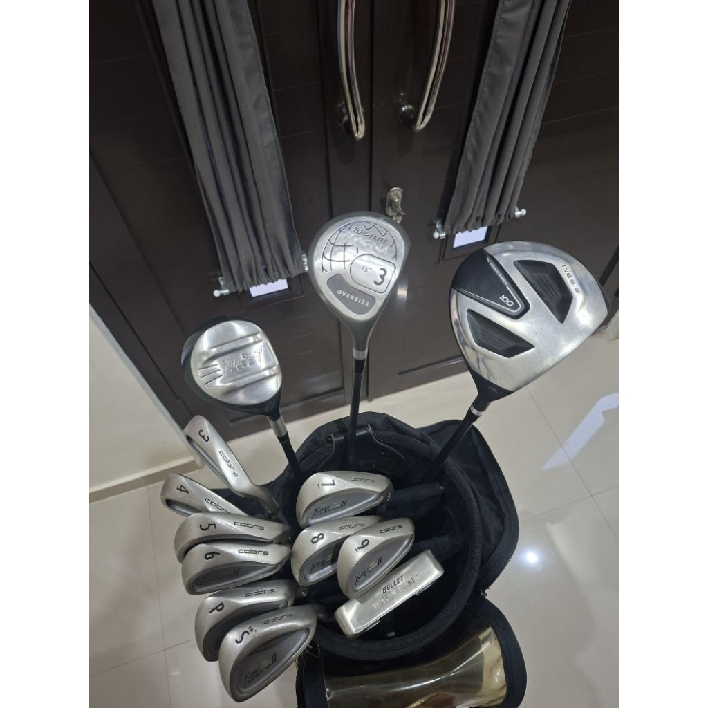 full set stik golf iron merk COBRA brikut tas golf