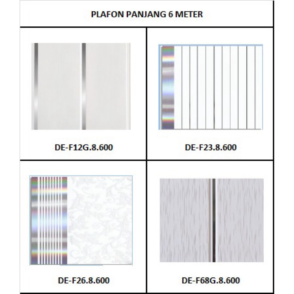 Deplafon - PLAFON PVC 6M