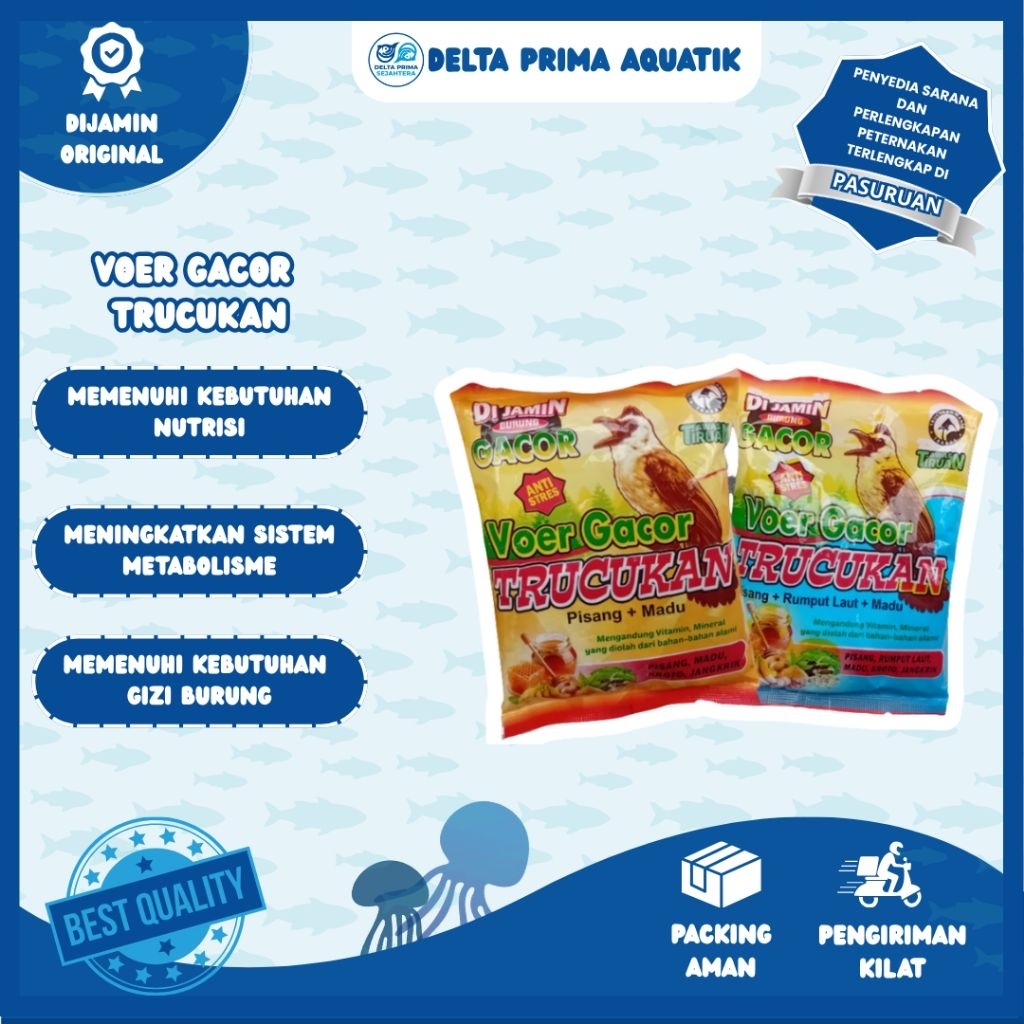 VOER GACOR TRUCUKAN BY SINAR SAKTI - Sachetan ±150 Gram Blitar - Jawa Timur.