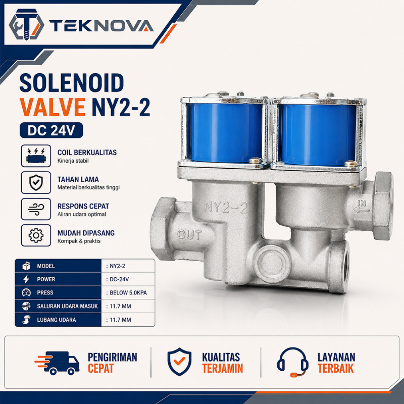 Katup Solenoid Oven Gas 24V Universal – Otomatis untuk Oven / Kompor Gas