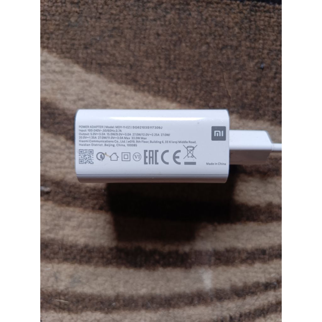 Adaptor Charger Xiaomi 33 Watt original 100% copotan