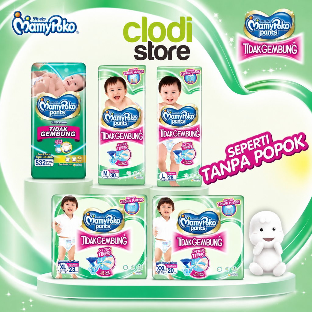 MamyPoko Pants X-tra Kering Slim Tidak Gembung Popok Celana
