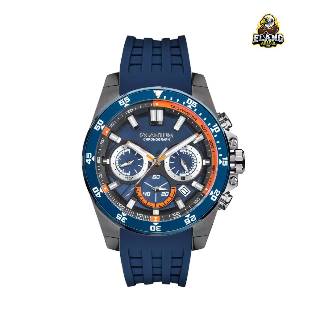 JAM TANGAN PRIA QUANTUM HNG858.099 RUBBER ORIGINAL