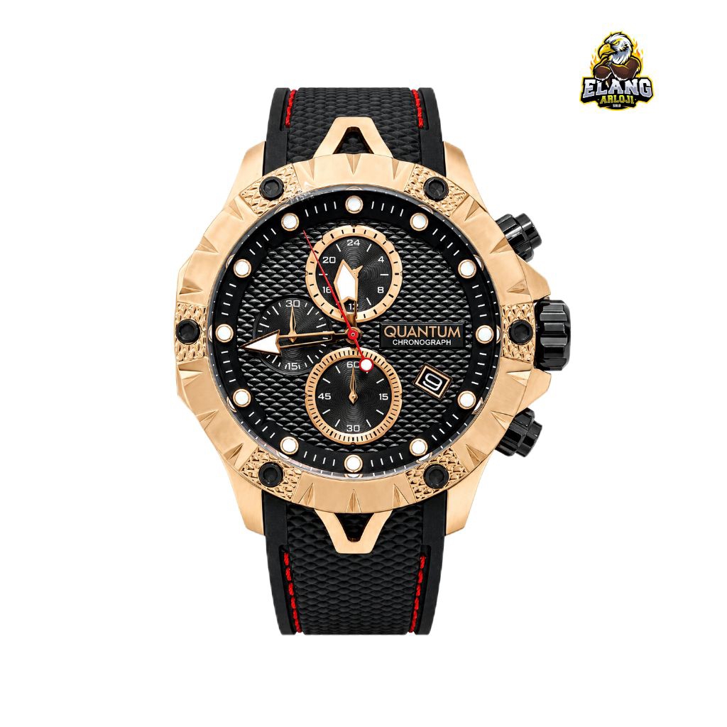 JAM TANGAN PRIA QUANTUM HNG957.451 RUBBER ORIGINAL
