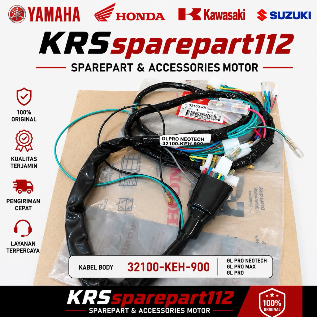 KABEL BODY HONDA GL PRO NEOTECH - GL MAX ORIGINAL AHM 32100-KEH-900