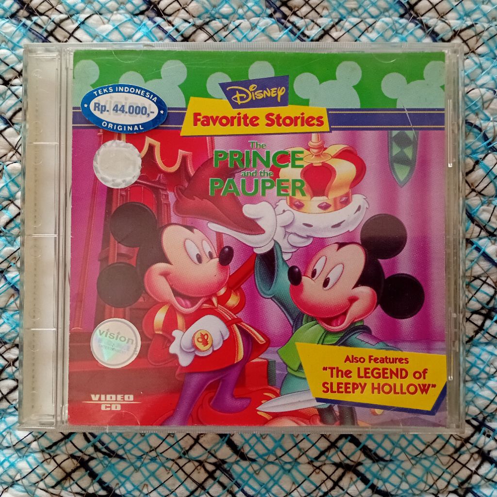 VCD The Prince and the Pauper Mickey Mouse (1990) Teks Indonesia Original Walt Disney Animation Vide