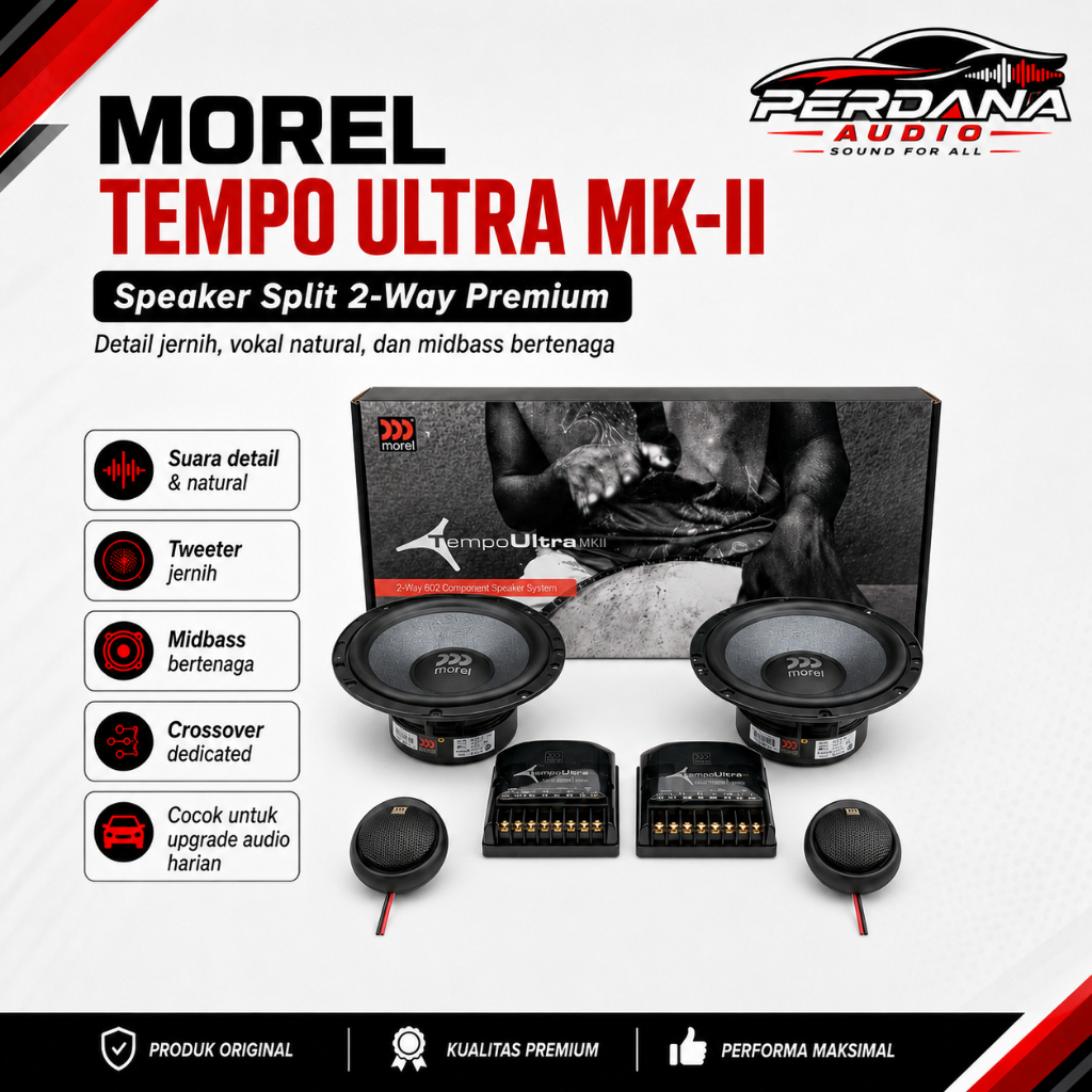 Speaker Morel Tempo Ultra 602 MKII Speaker Split 2 way Original