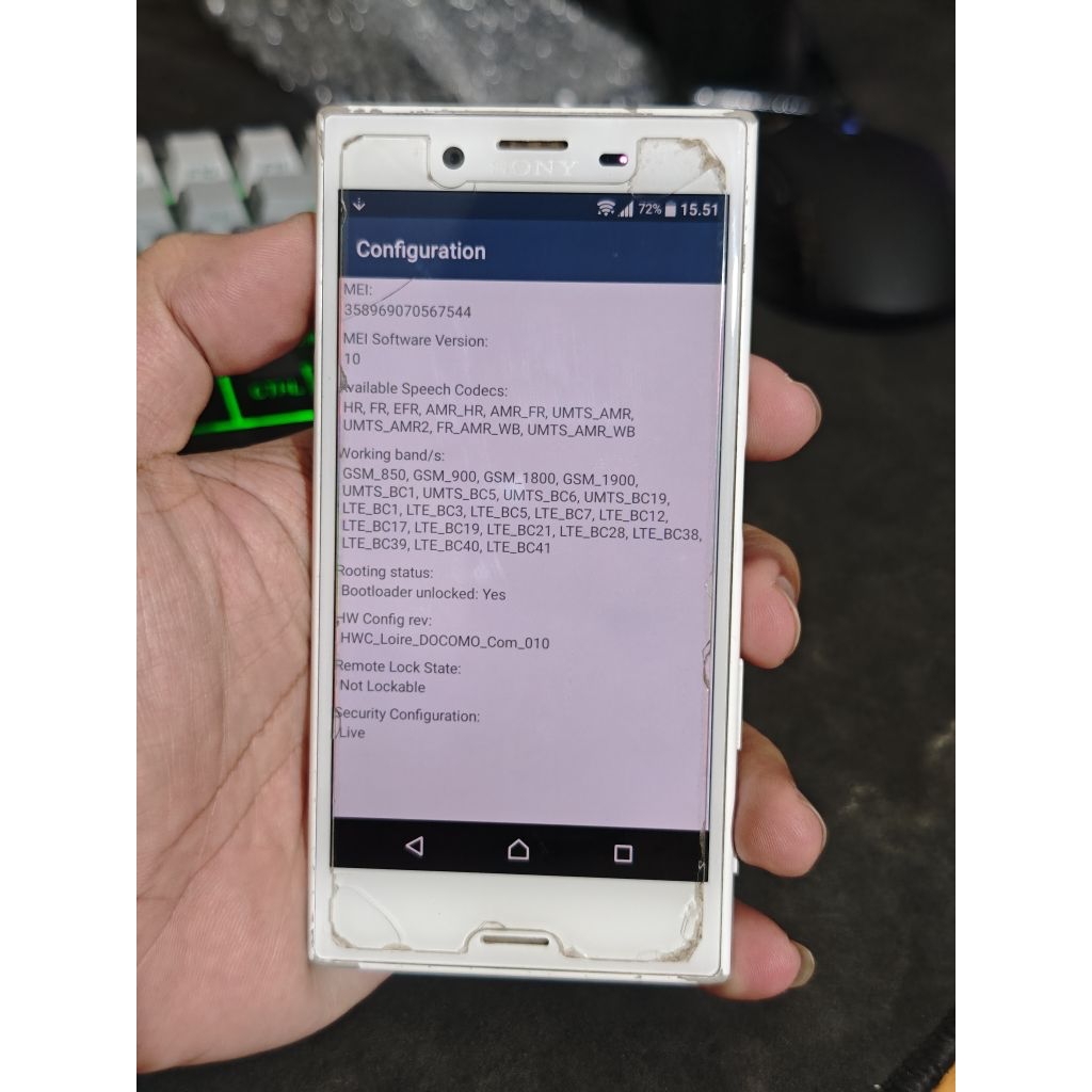Sony Xperia X Compact UBL Yes