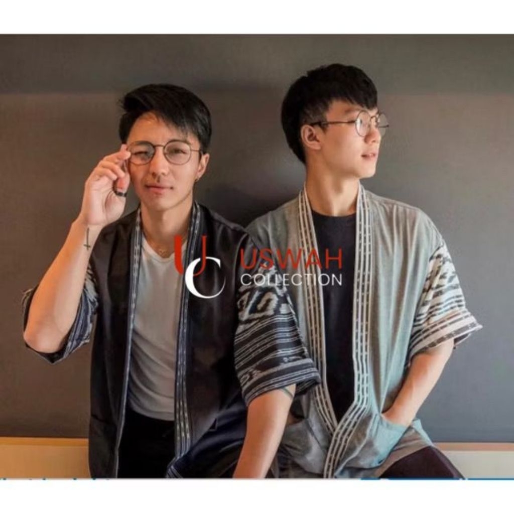 kimono etnik outwear etnik baju tenun pria baju tenun kardigan tenun kardigan etnik