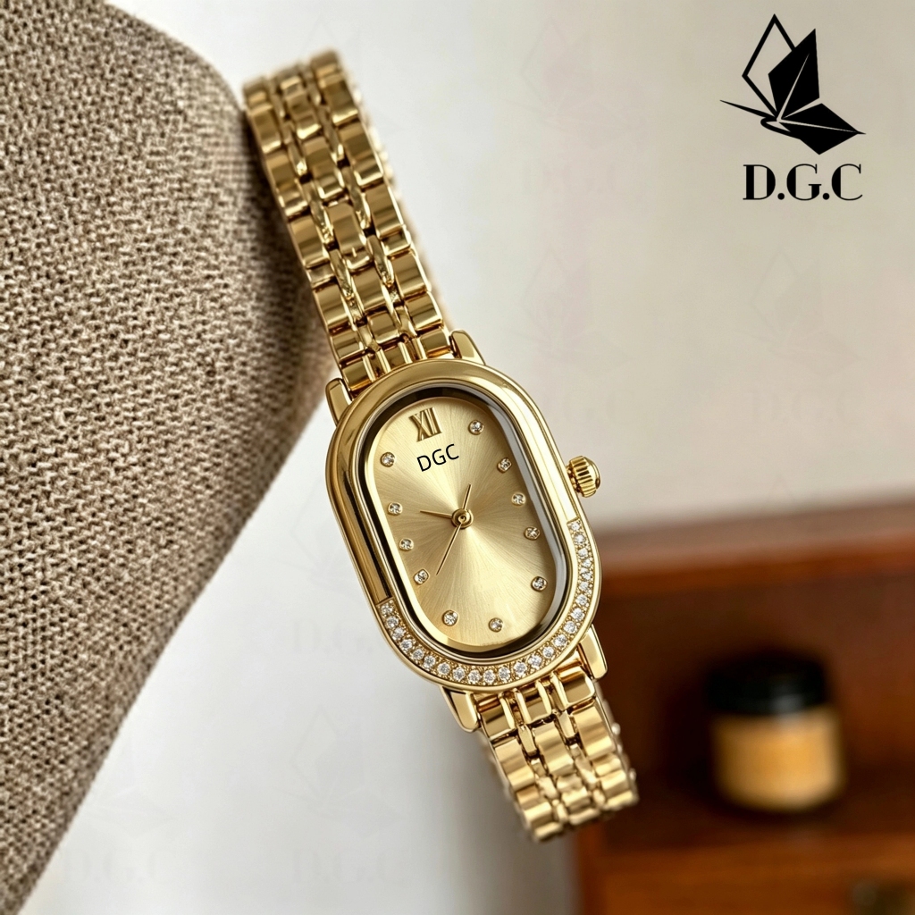 RECOMMENDED DGC W692 JAM TANGAN WANITA ELEGAN RANTAI BERLIAN ANALOG QUARTZ KOREA WATCH DGC JAM